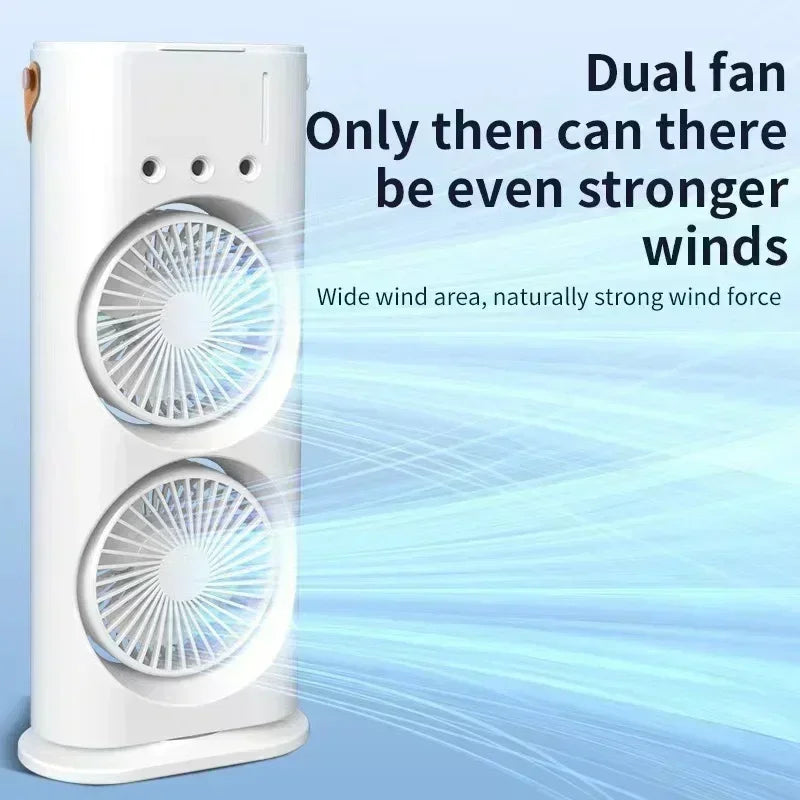 NeoJet DualCool 3-in-1 — Mini Air Cooler, Humidifier & Night Light