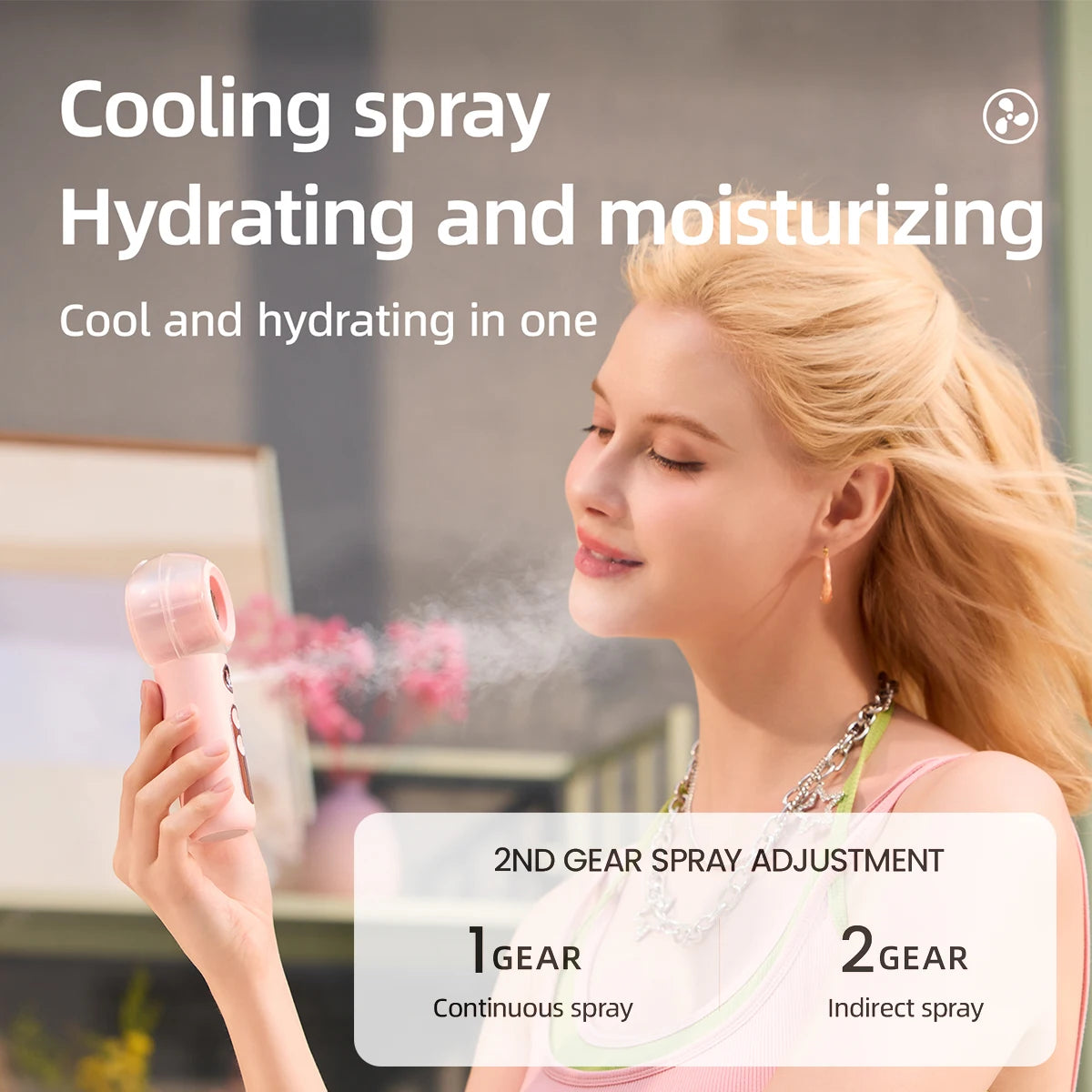 NeoJet Turbo Misting Fan — Portable Personal Cooler