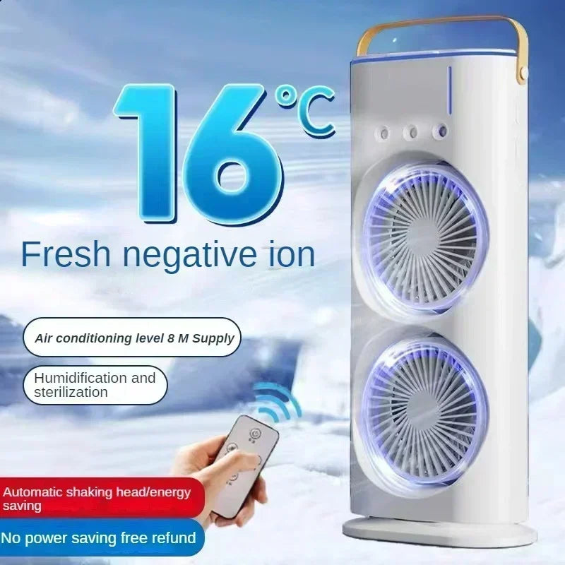 NeoJet DualCool 3-in-1 — Mini Air Cooler, Humidifier & Night Light