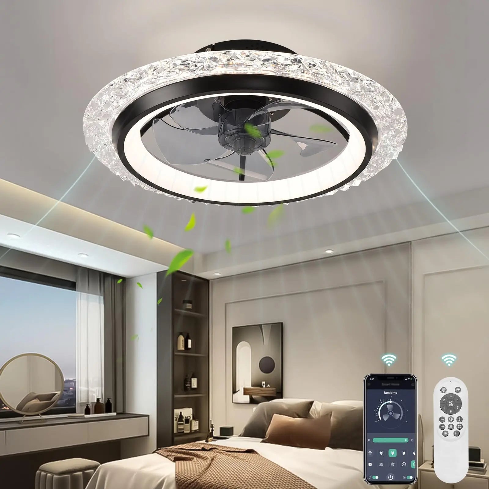 NeoJet LumiBreeze — Smart Ceiling Fan with Dimmable Light