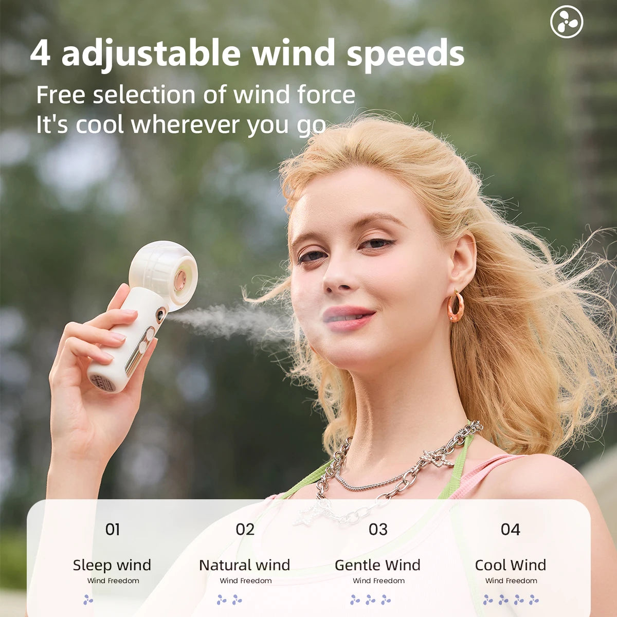 NeoJet Turbo Misting Fan — Portable Personal Cooler