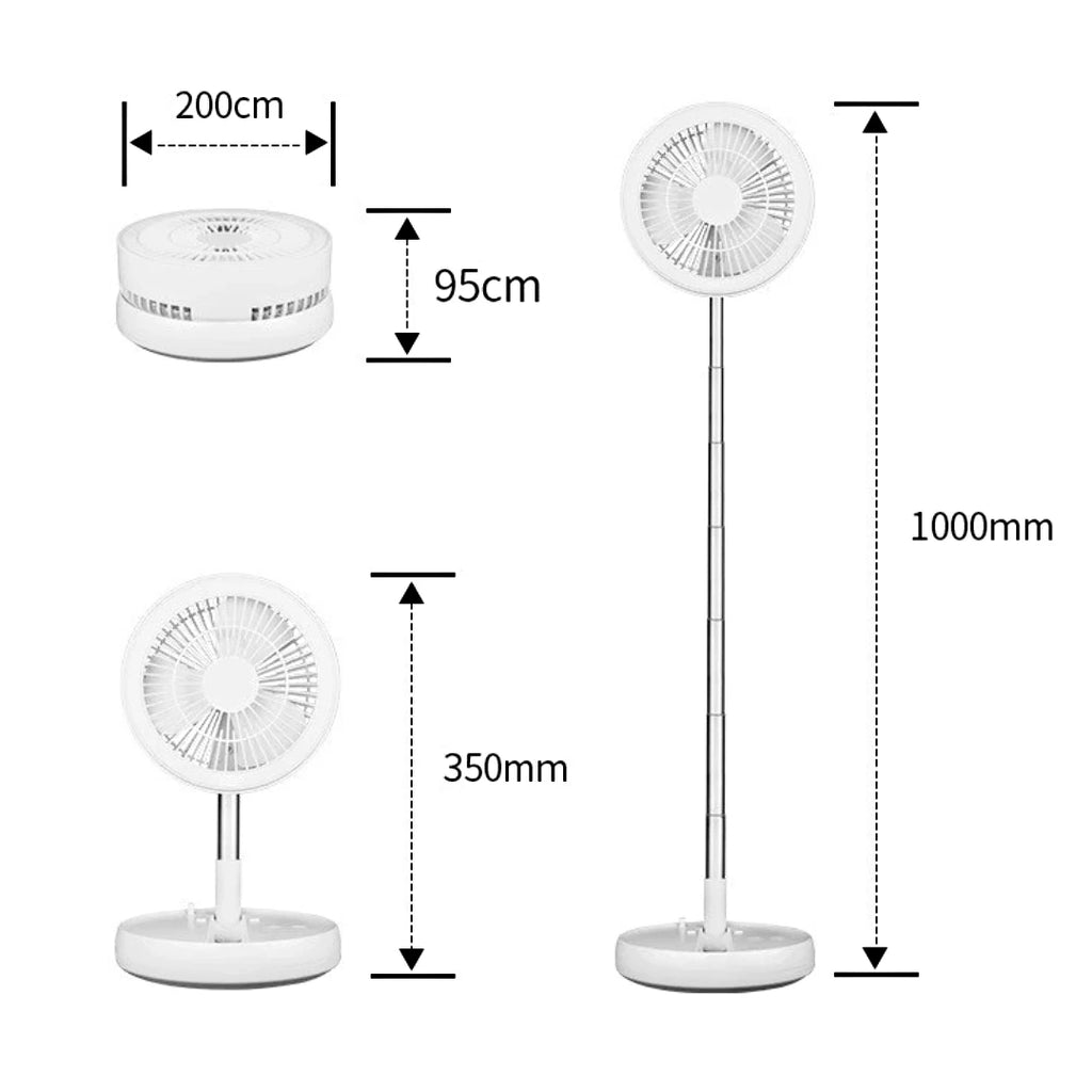 NeoJet TowerGlow — Telescopic Floor Fan with Lamp & USB Charging