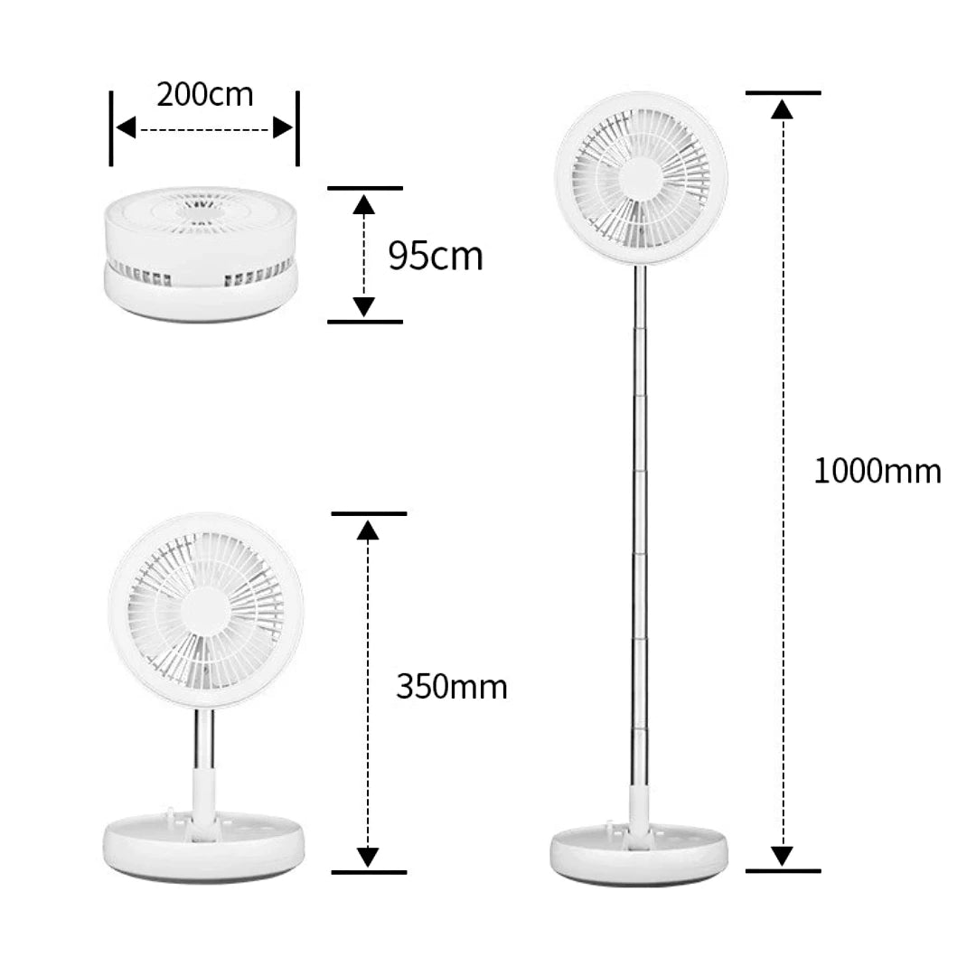 NeoJet TowerGlow — Telescopic Floor Fan with Lamp & USB Charging