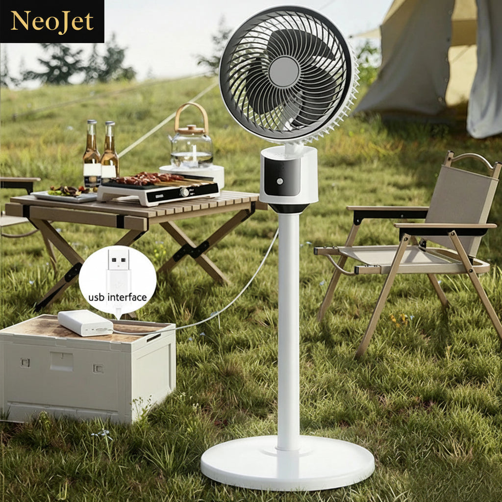 NeoJet StandBreeze — 3-Speed Quiet Floor Fan