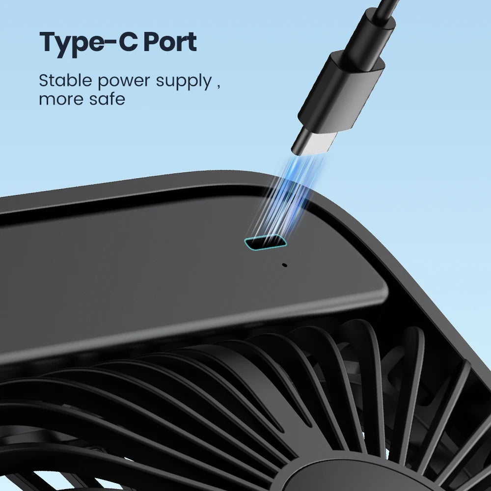NeoJet DeskBreeze — 3-Speed USB-C Portable Fan