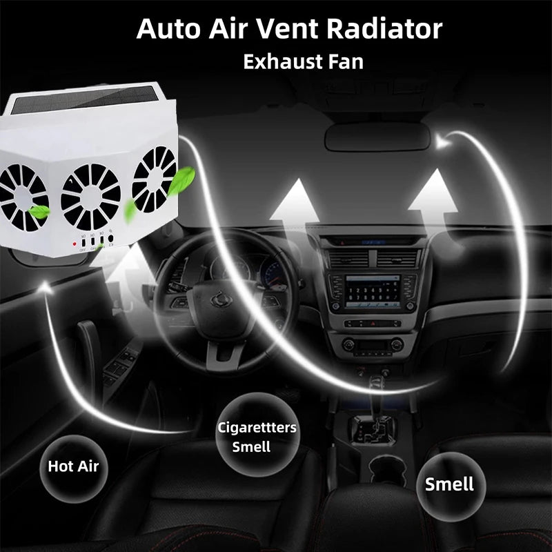 NeoJet SolarVent — Solar Car Exhaust & Ventilation Fan