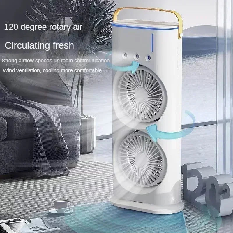 NeoJet DualCool 3-in-1 — Mini Air Cooler, Humidifier & Night Light