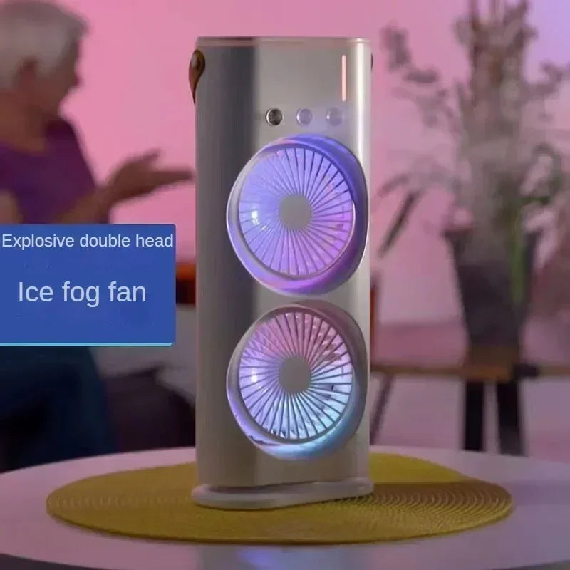 NeoJet DualCool 3-in-1 — Mini Air Cooler, Humidifier & Night Light