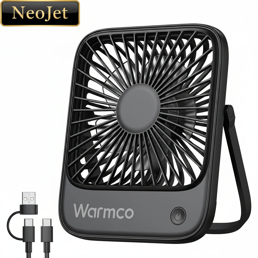 NeoJet DeskBreeze — 3-Speed USB-C Portable Fan