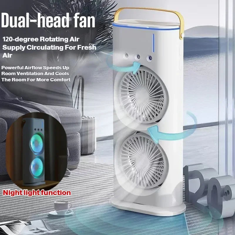 NeoJet DualCool 3-in-1 — Mini Air Cooler, Humidifier & Night Light