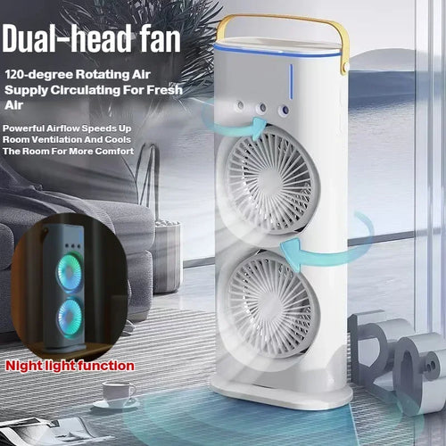 NeoJet DualCool 3-in-1 — Mini Air Cooler, Humidifier & Night Light
