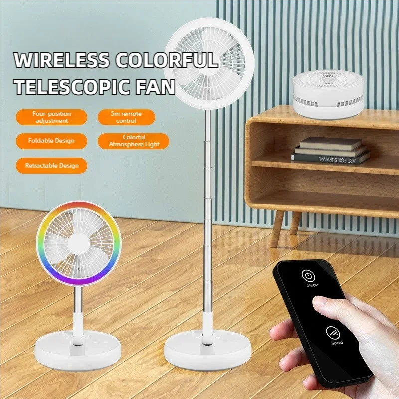 NeoJet TowerGlow — Telescopic Floor Fan with Lamp & USB Charging